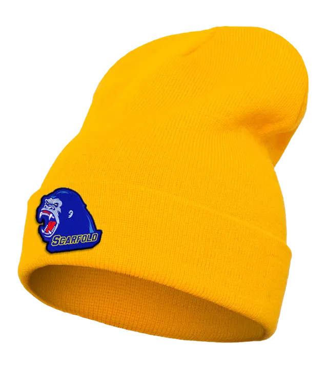 Scarfold Beanie bonnet jaune logo hiver