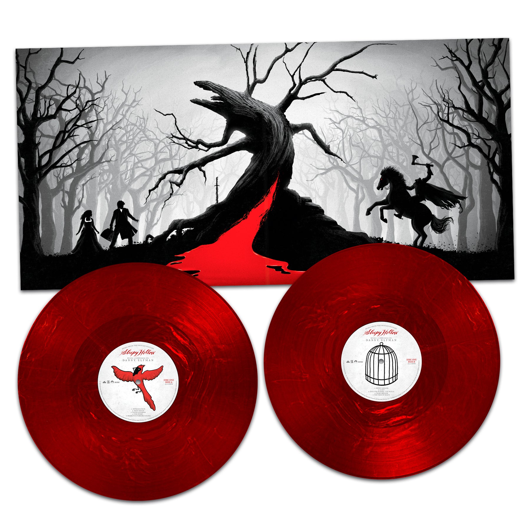 Waxwork Records Sleepy Hollow vinyle rouge sang Danny Elfman