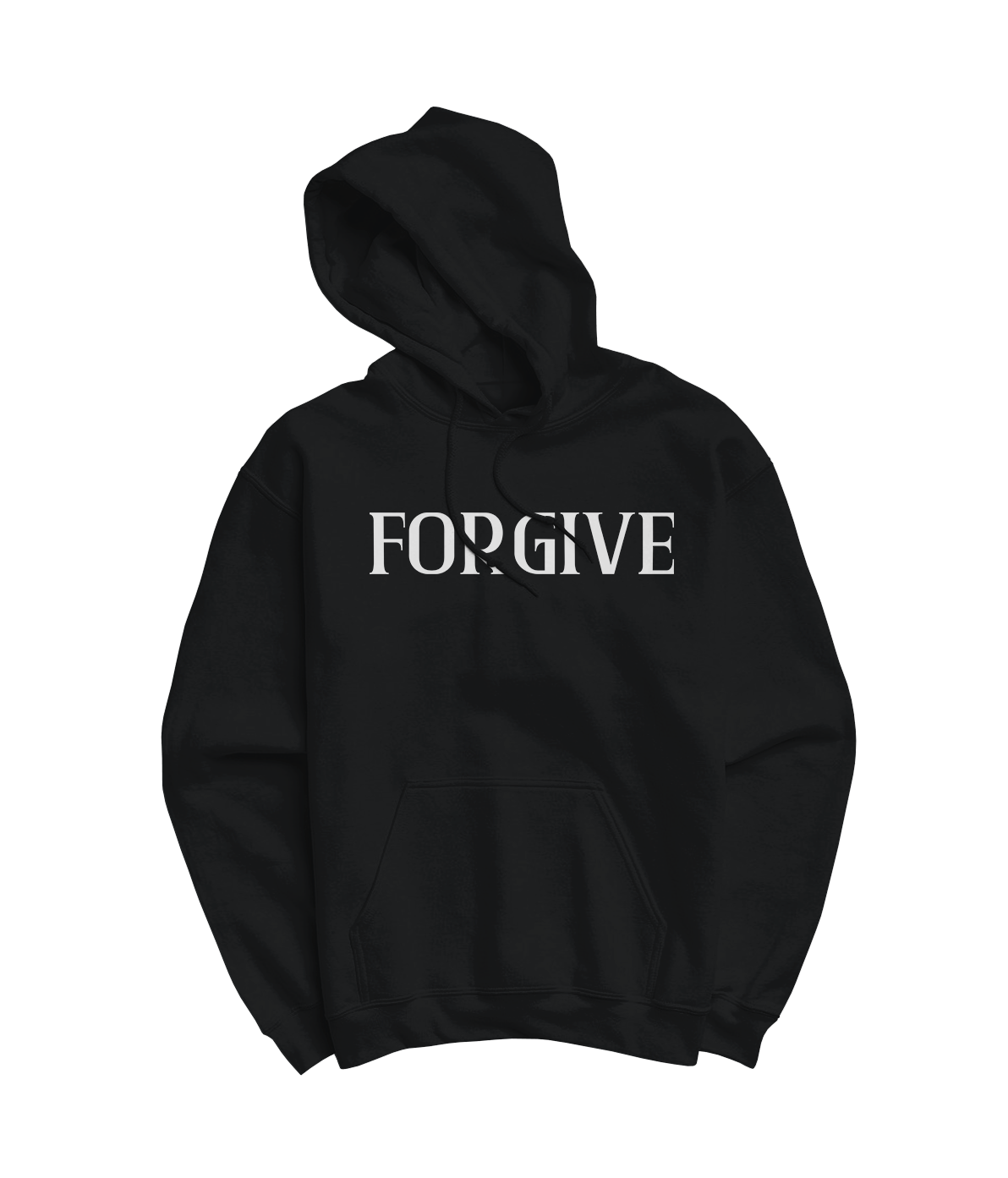 Useless Pride Forgive Hoodie noir Logo épais 350 g