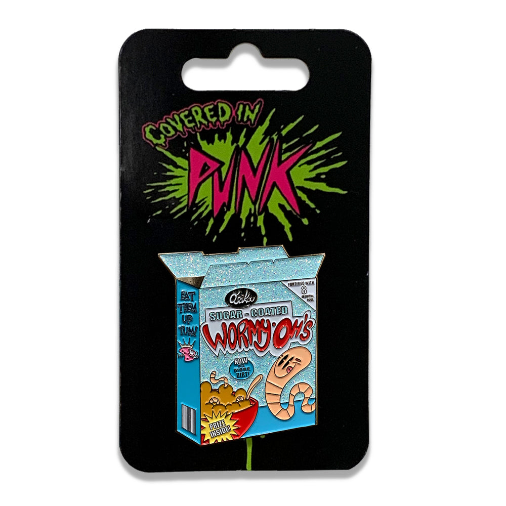 Wormy Oh's cereal pin's émail paillettes 5 cm officiel