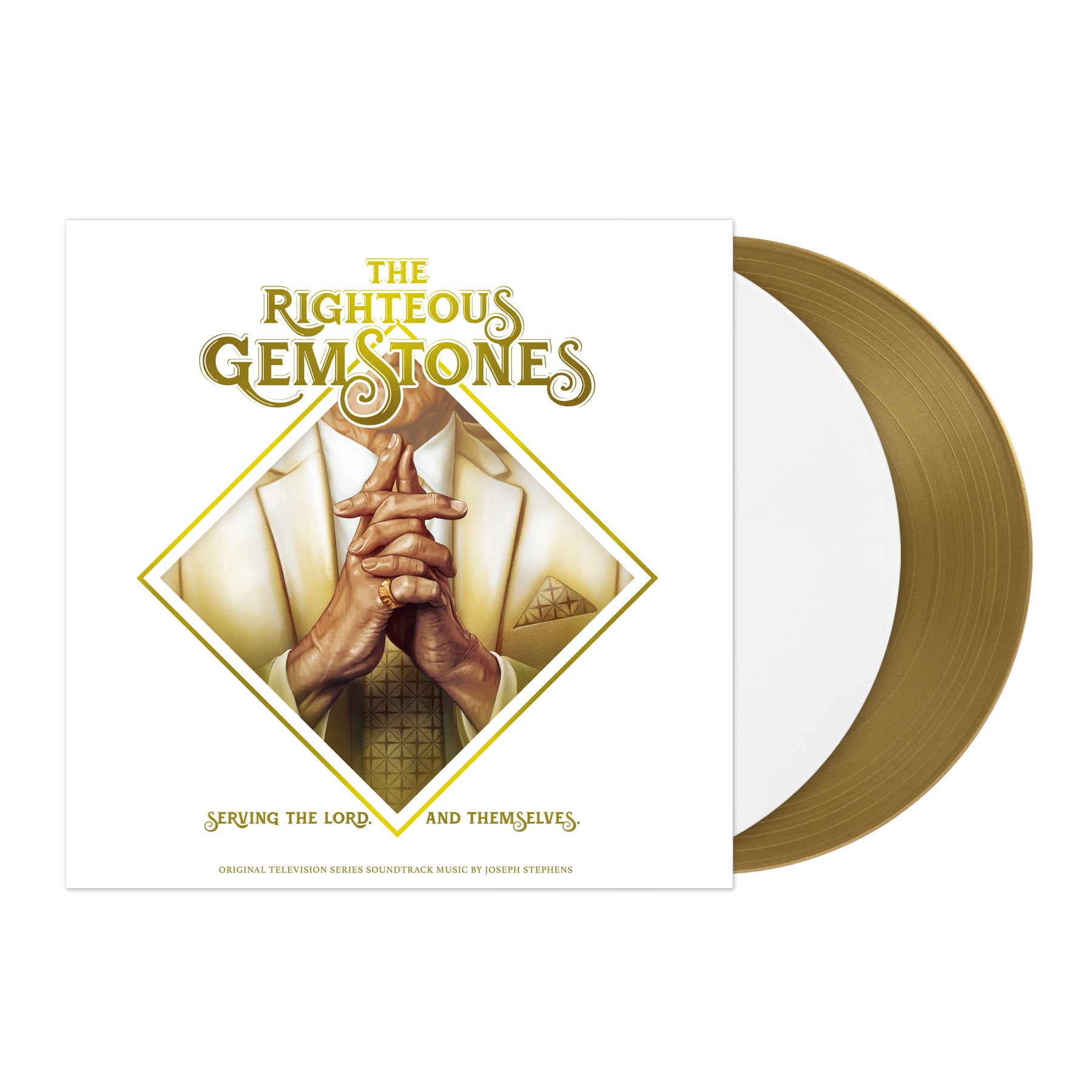 Waxwork Righteous Gemstones vinyle 2LP blanc or +7"
