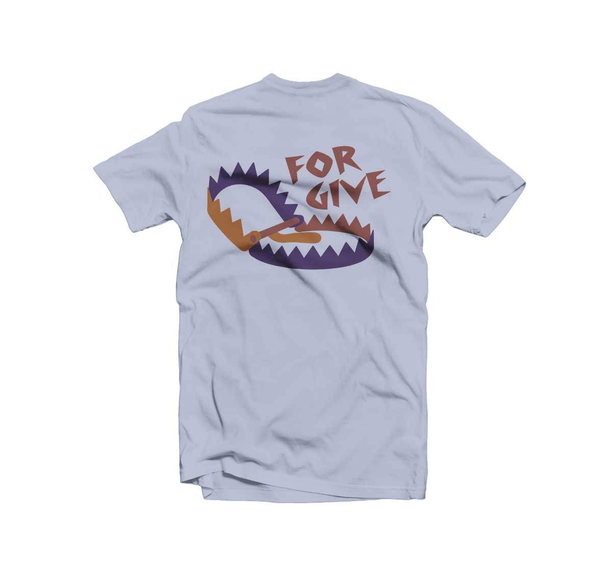 Forgive t-shirt bleu coton bio merch