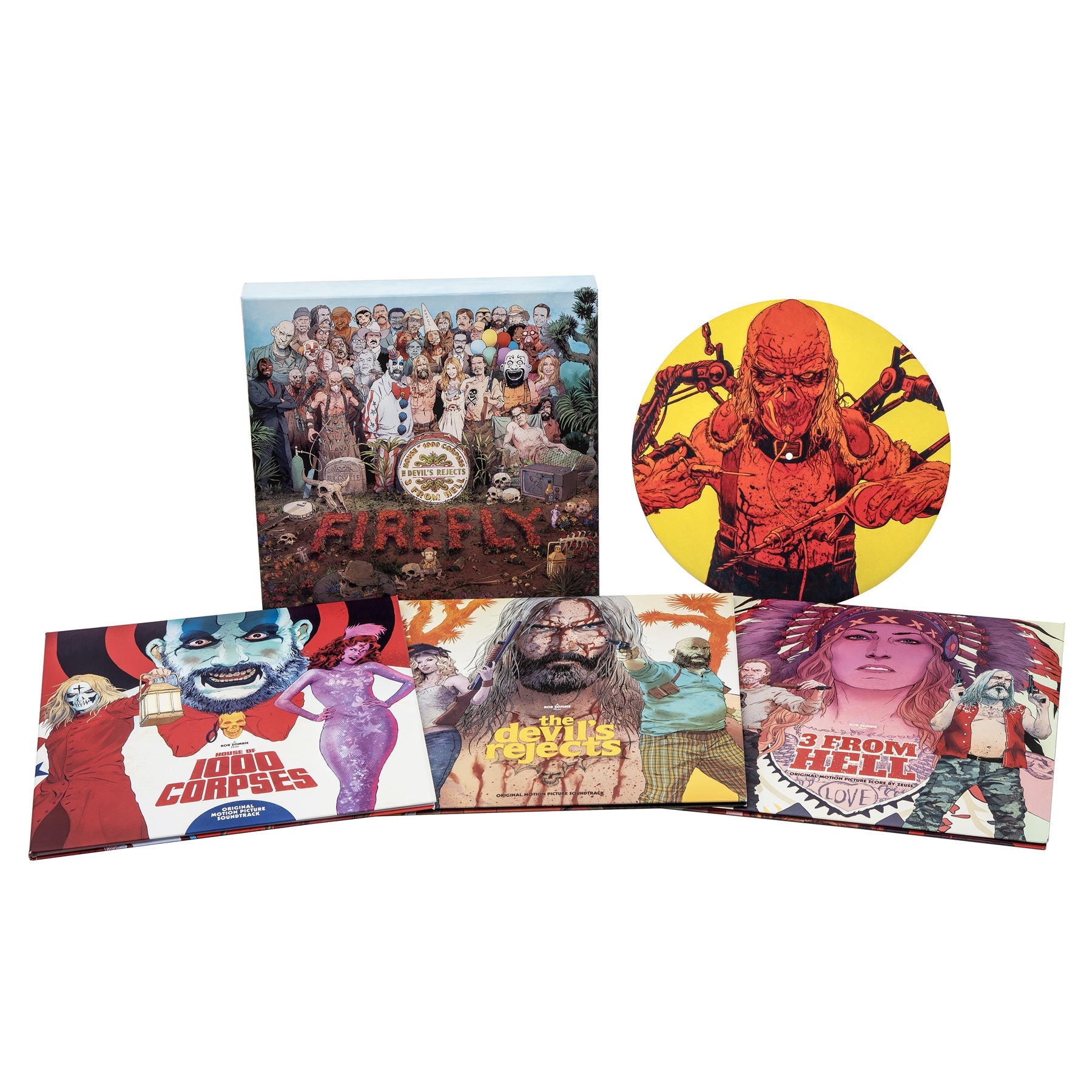 Waxwork Records Rob Zombie Firefly Trilogy coffret vinyle 6 LP splatter