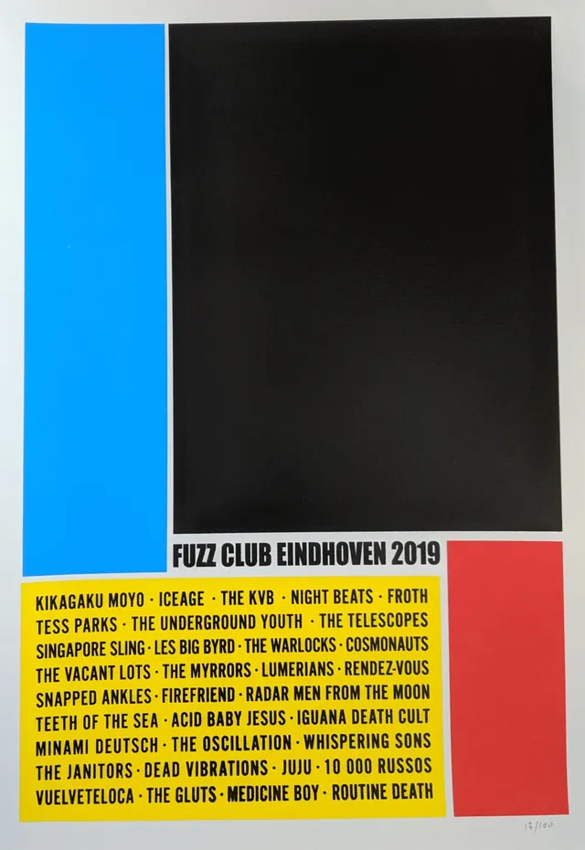 Fuzz Club Eindhoven 2019 affiche poster numéroté limité