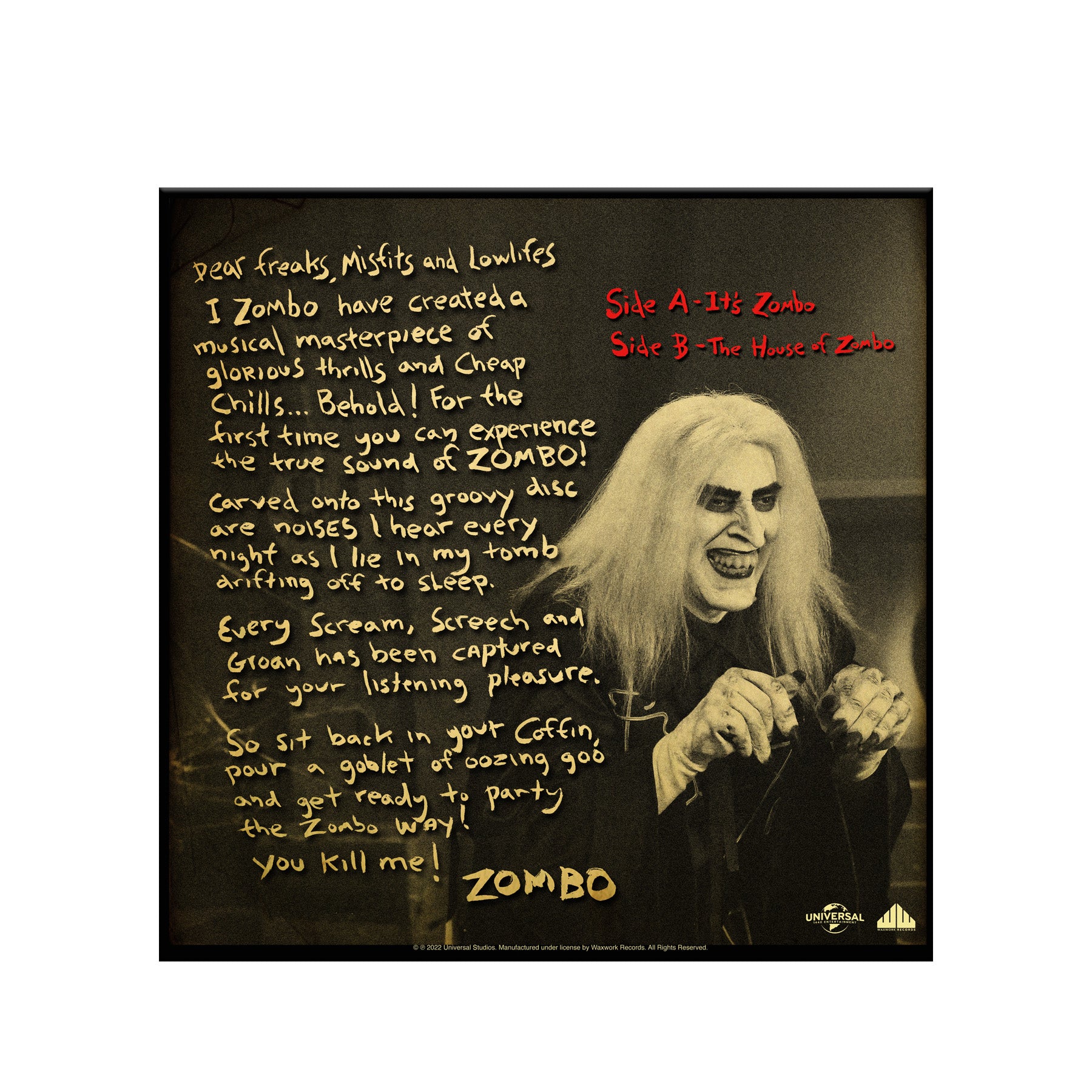 Waxwork Records It's Zombo single vinyle blanc 180g