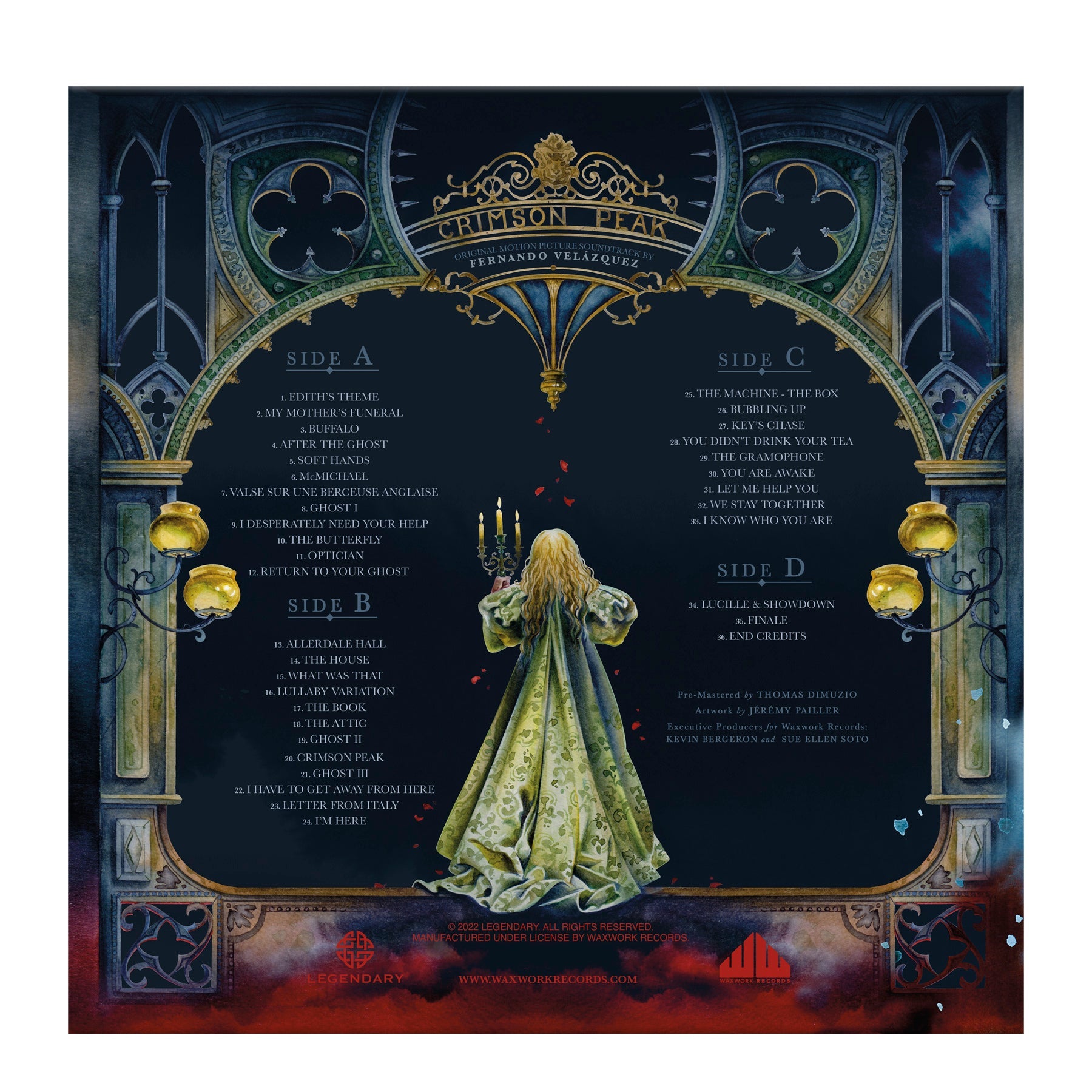 Waxwork Records Crimson Peak double vinyle bande originale