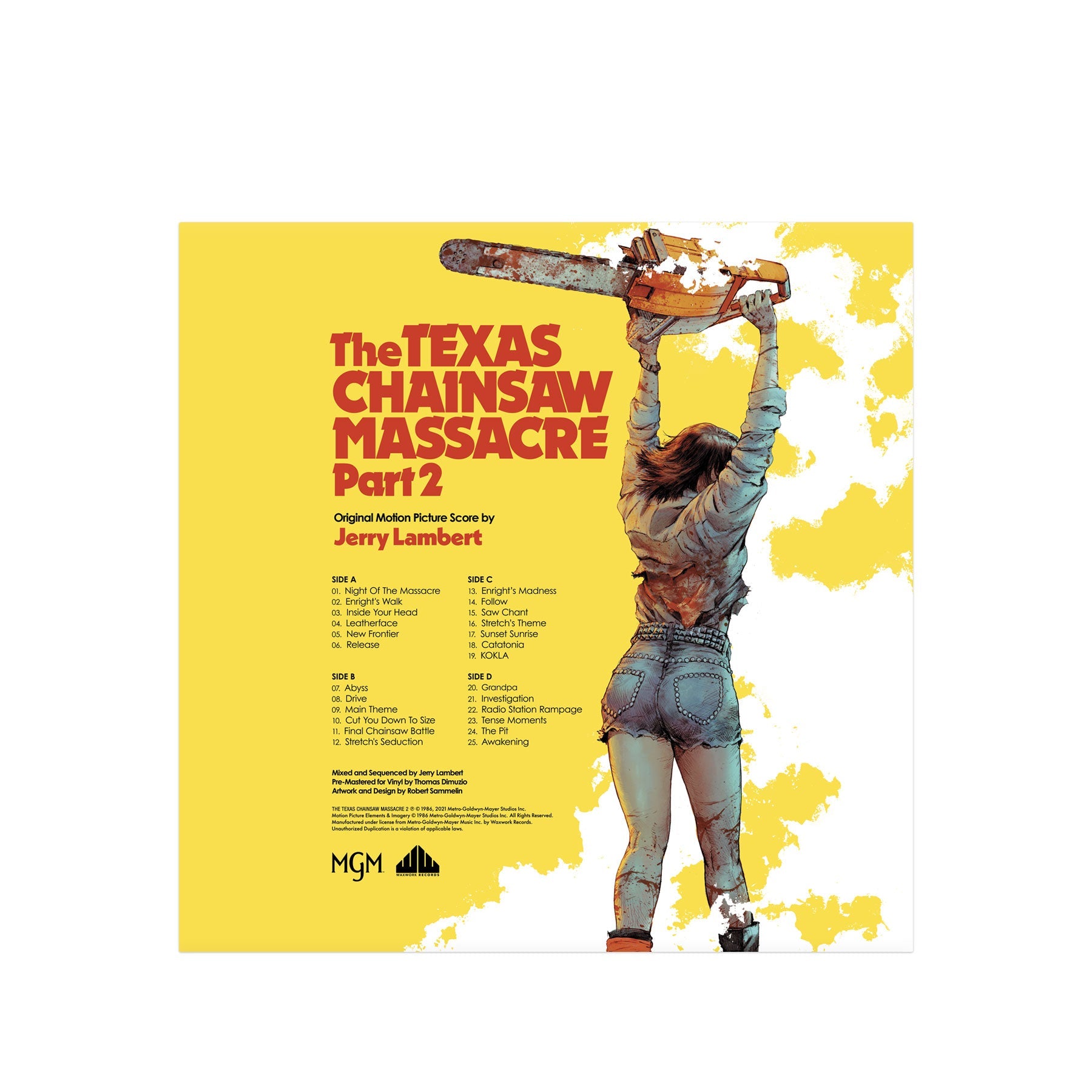 Waxwork Records Texas Chainsaw Massacre Part 2 vinyle 180g sang
