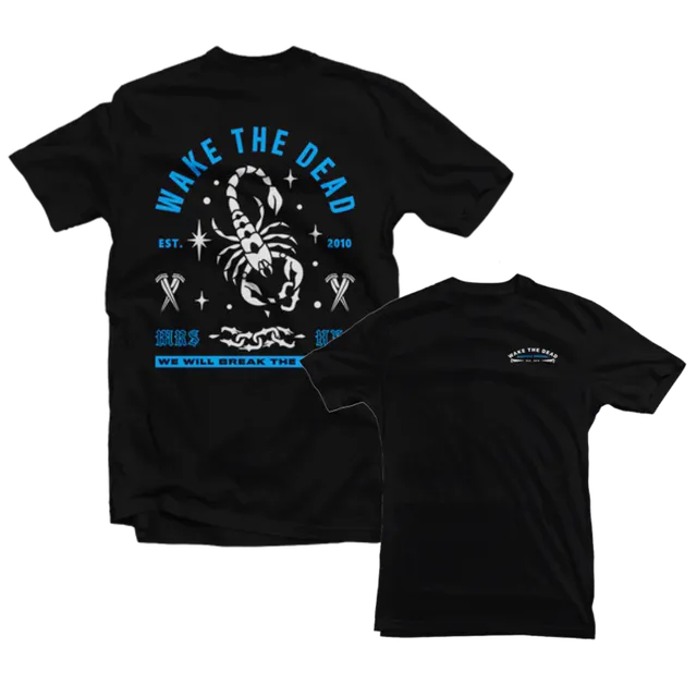 Useless Pride Records Wake The Dead Scorpion t-shirt noir 100% coton