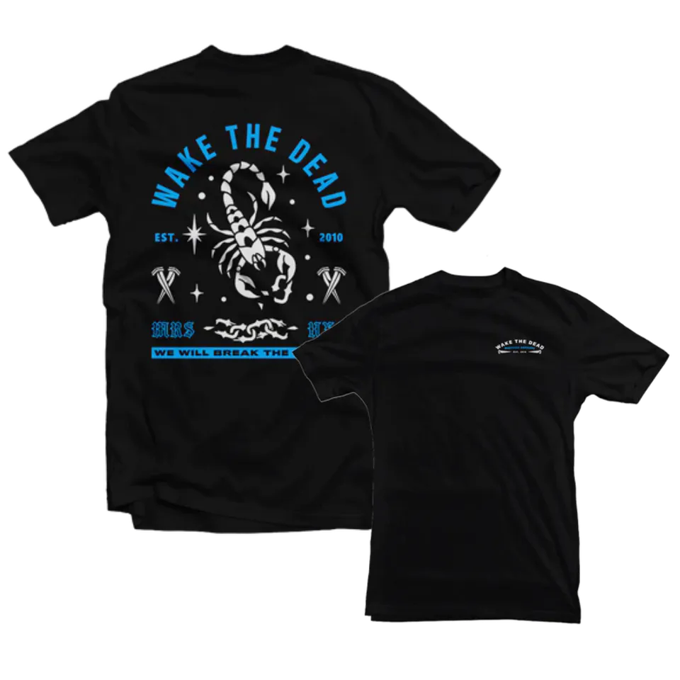 Useless Pride Records Wake The Dead Scorpion t-shirt noir 100% coton