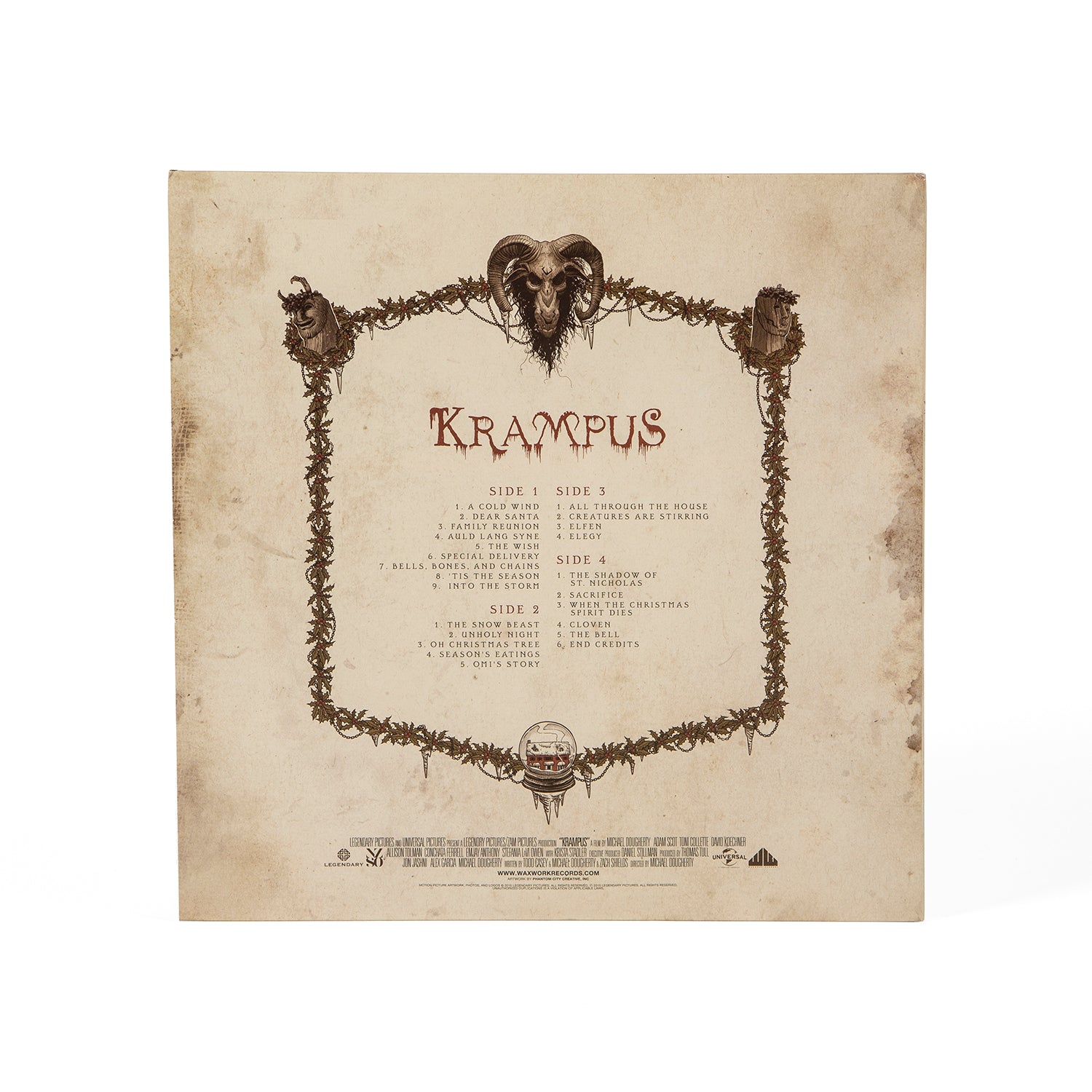 Waxwork Records Krampus vinyle 2LP candy cane Pipes