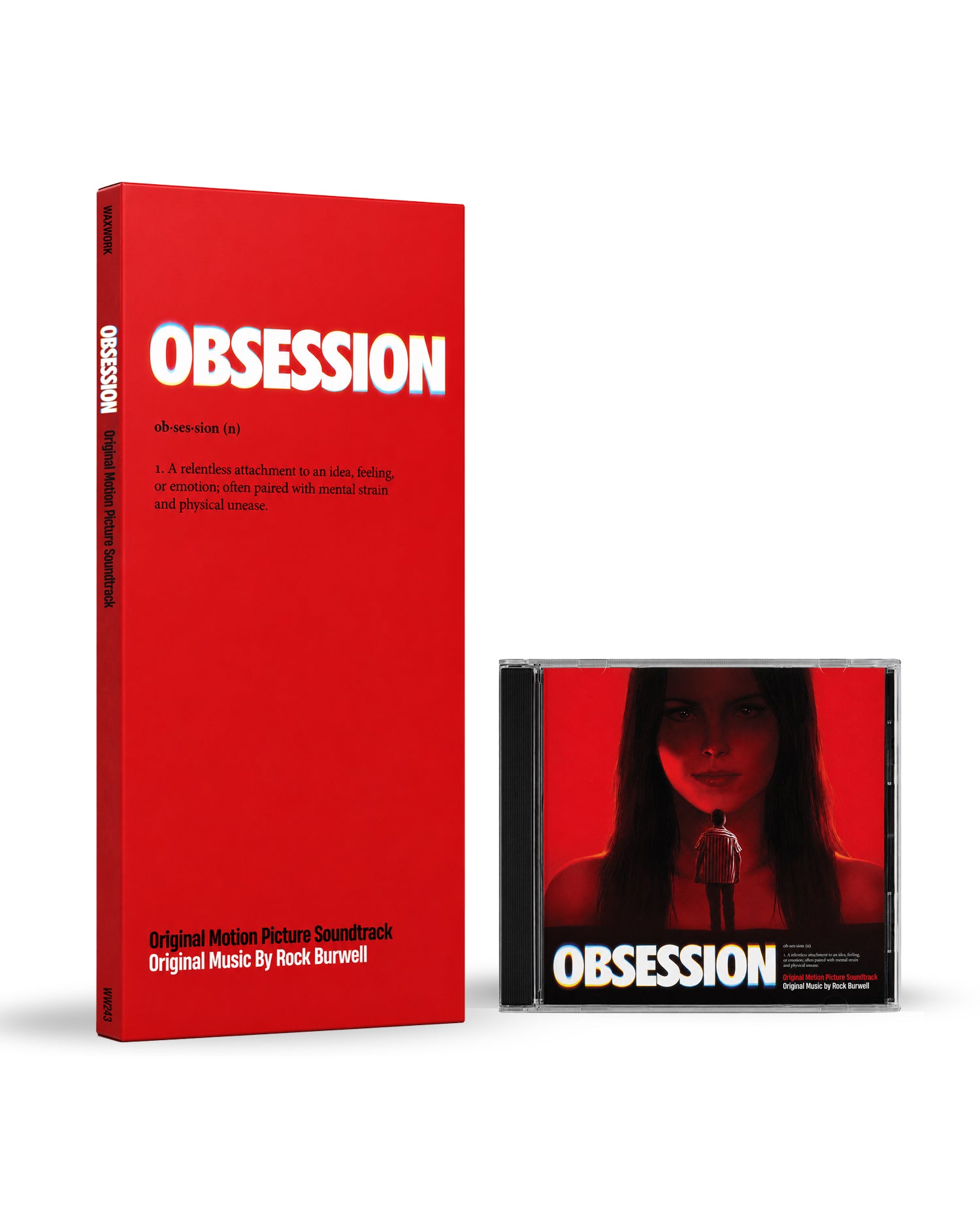 Waxwork Records Obsession BO vinyle LP rouge nacré