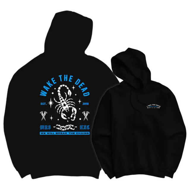 Useless Pride Records Wake The Dead Scorpion hoodie noir