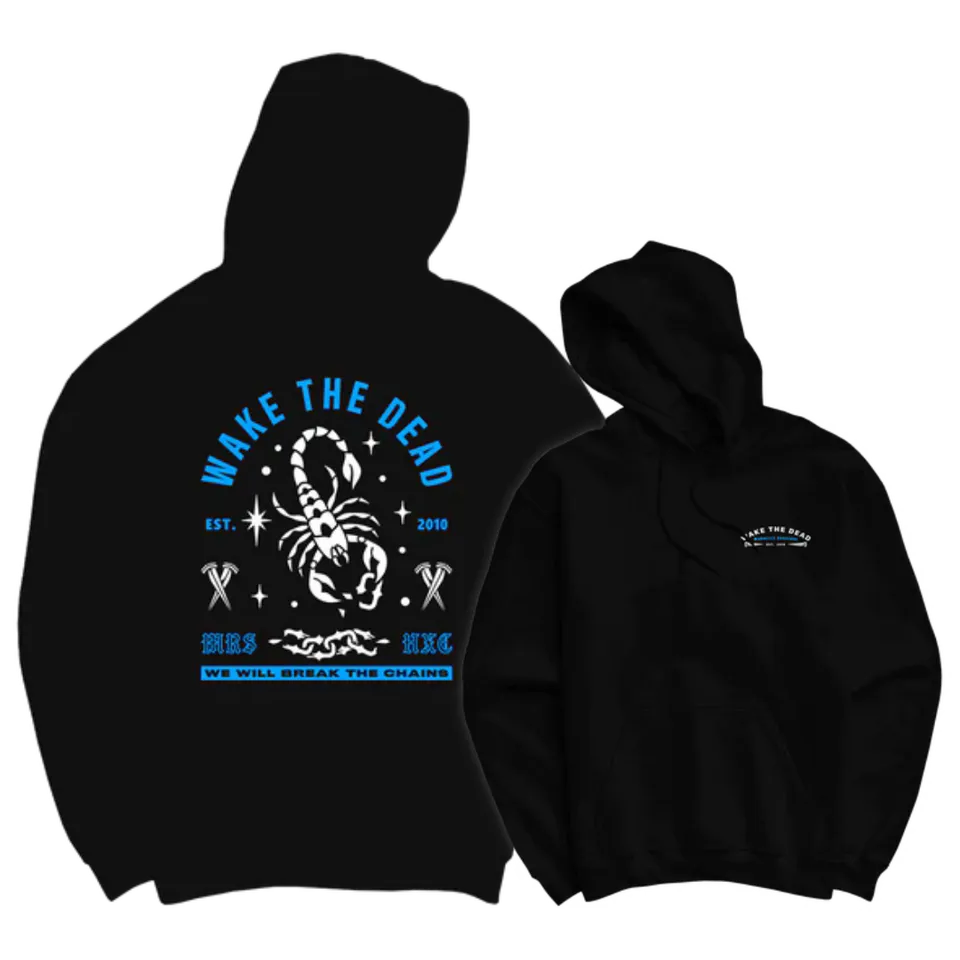 Useless Pride Records Wake The Dead Scorpion hoodie noir