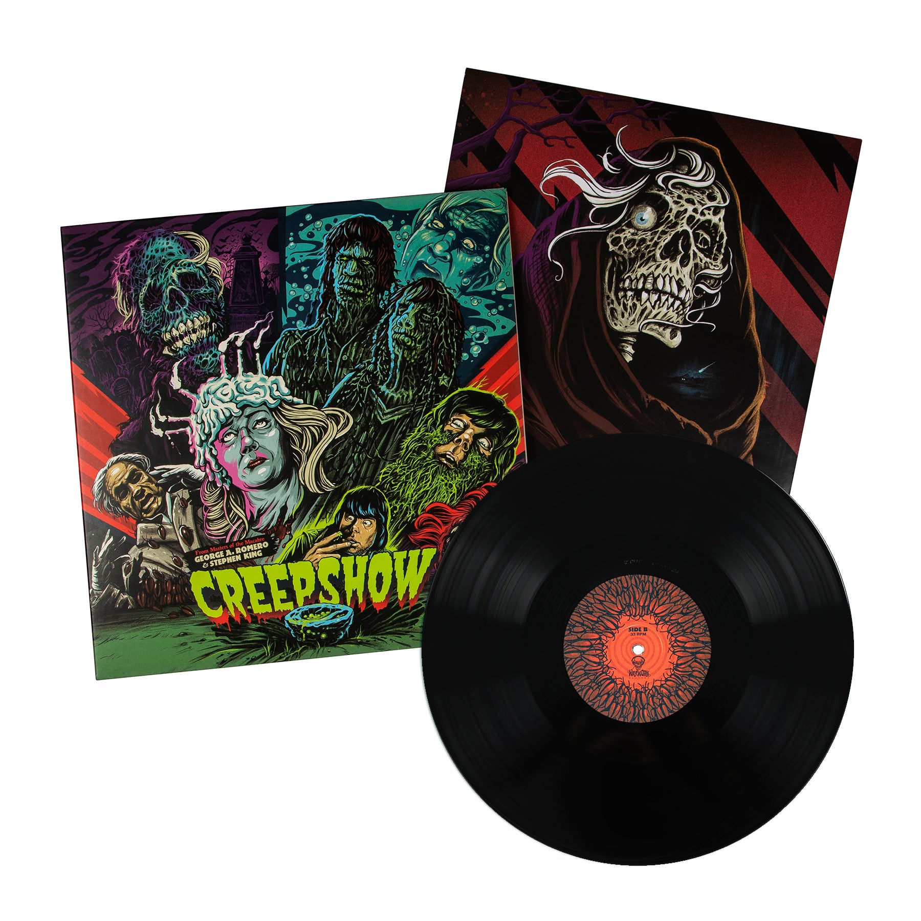 Waxwork Records Creepshow vinyle Meteor Green Blood Red