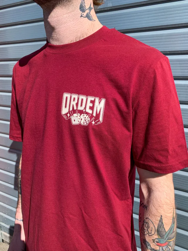 ORDEM Gambling Issues t-shirt bordeaux coton bio