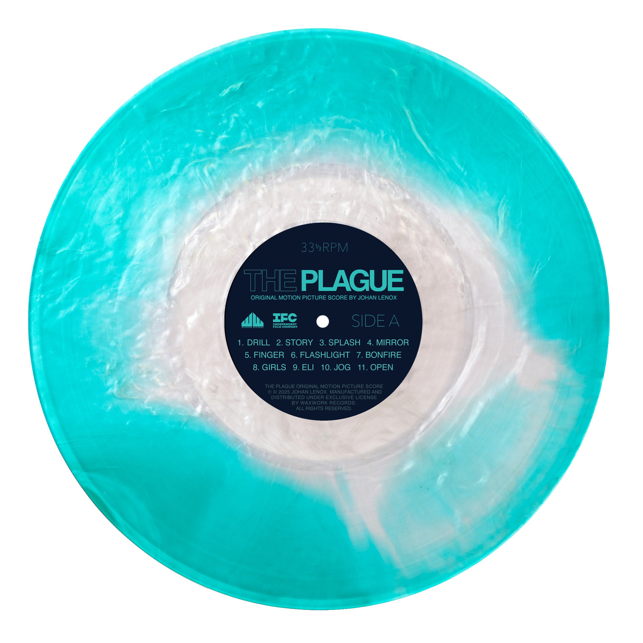 Waxwork Records The Plague vinyle Pool Water Blue LP Johan Lenox