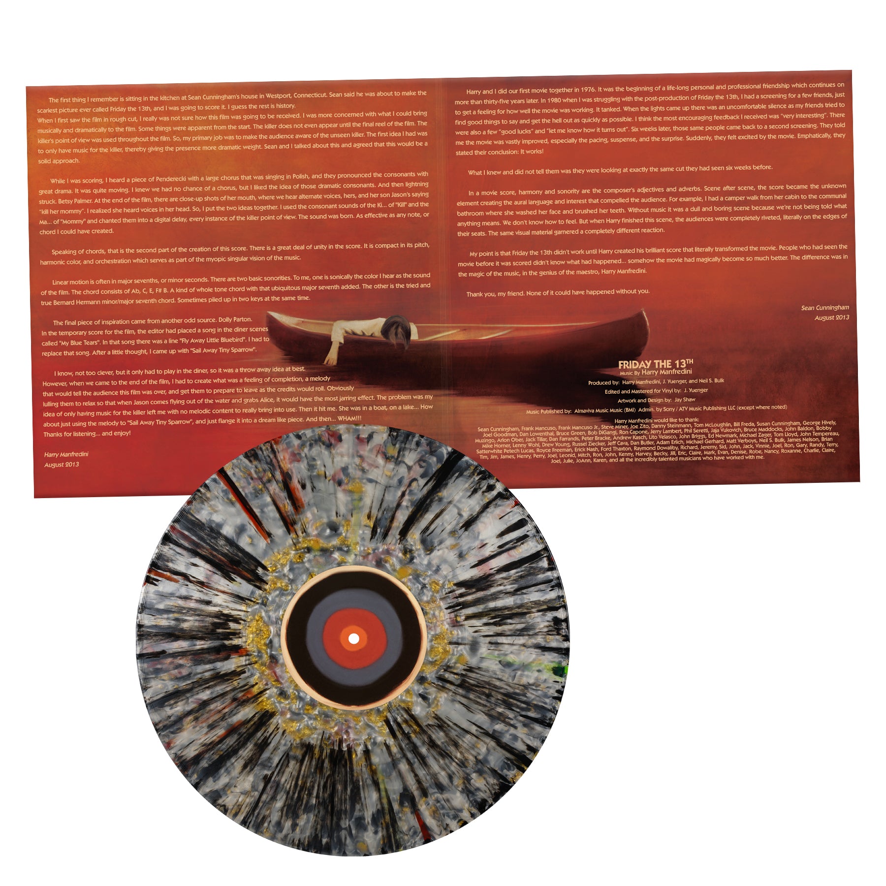 Waxwork Records Friday the 13th vinyle splatter Harry Manfredini