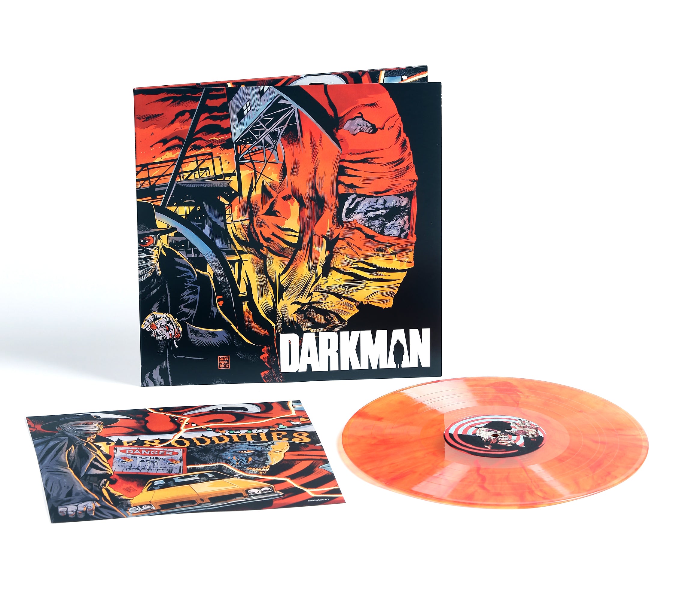 Waxwork Records Darkman vinyle 180g Fire orange rouge