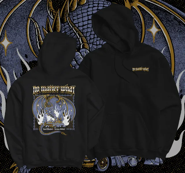 Useless Pride Records No Matter What Dragon hoodie noir