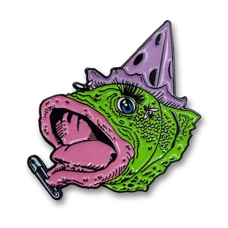 Dr Demento Covered in Punk pin's Fish Head émail