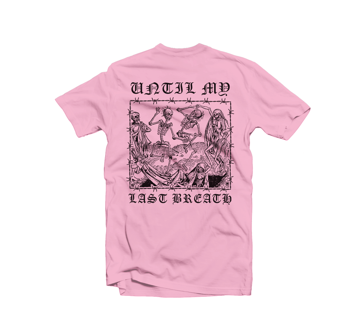 WHO I AM Until My Last Breath T-shirt rose clair coton