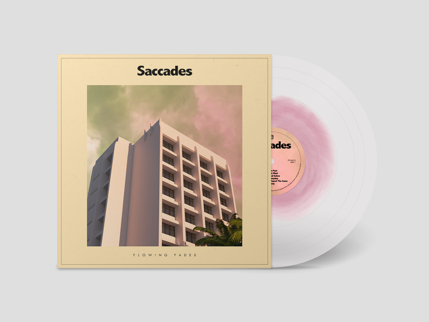 Saccades Flowing Fades vinyle ultra-clear pink haze