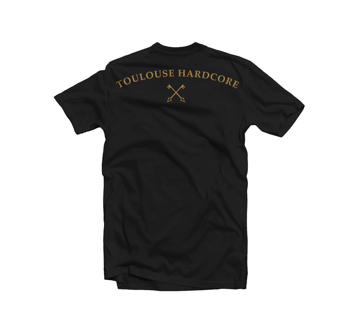 Alea Jacta Est Logo Gold t-shirt noir bio