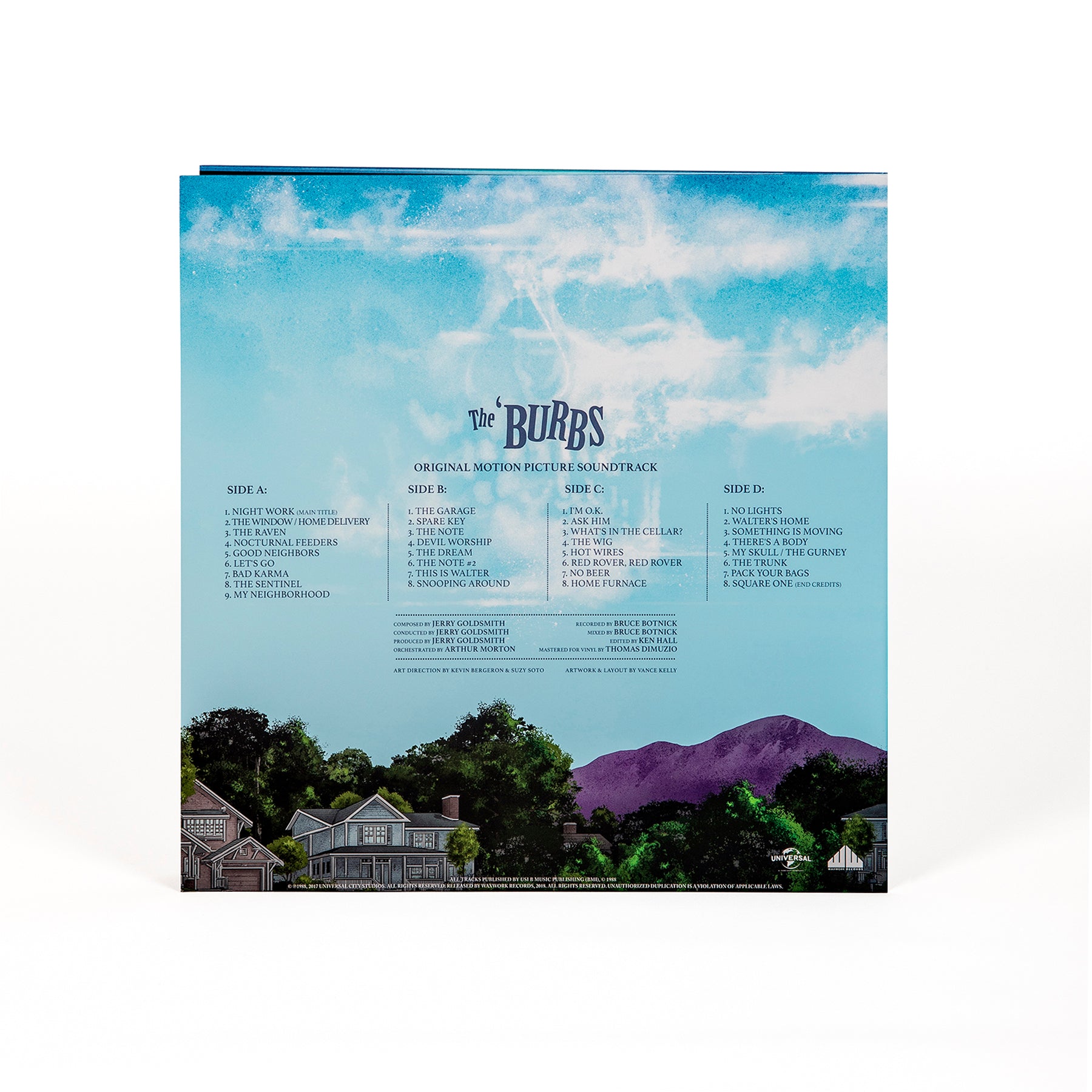 Waxwork Records The 'Burbs vinyle double LP couleur partition