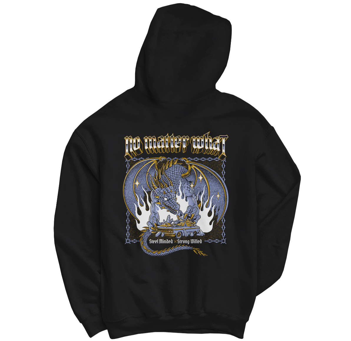 Useless Pride Records No Matter What Dragon hoodie noir