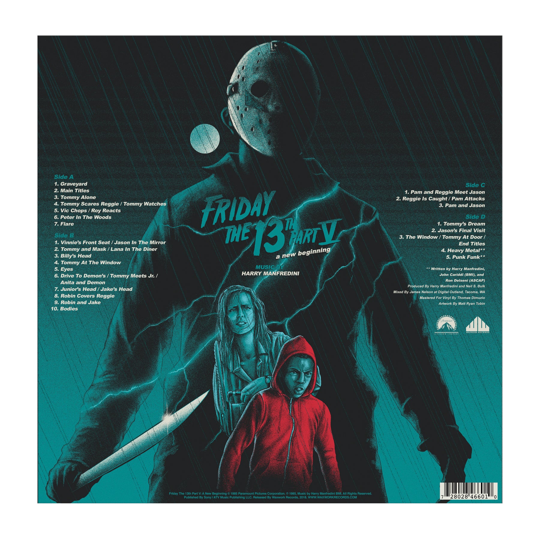 Waxwork Friday the 13th Part V vinyle double LP splatter