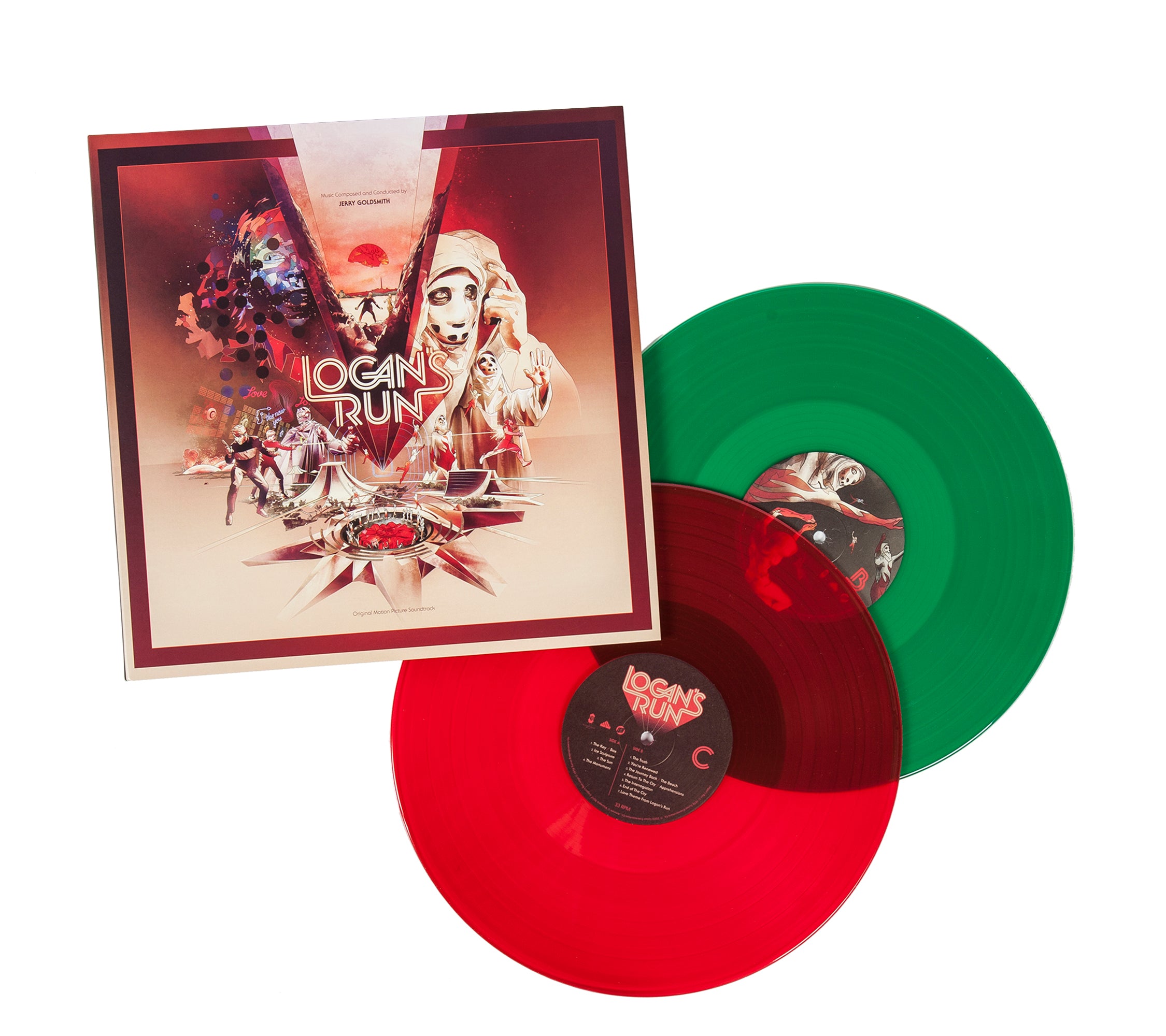Waxwork Records Logan's Run vinyle 2LP rouge vert Goldsmith