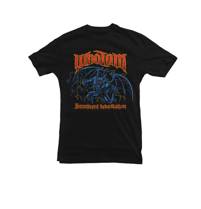 WHO I AM Demon t-shirt 100% coton noir