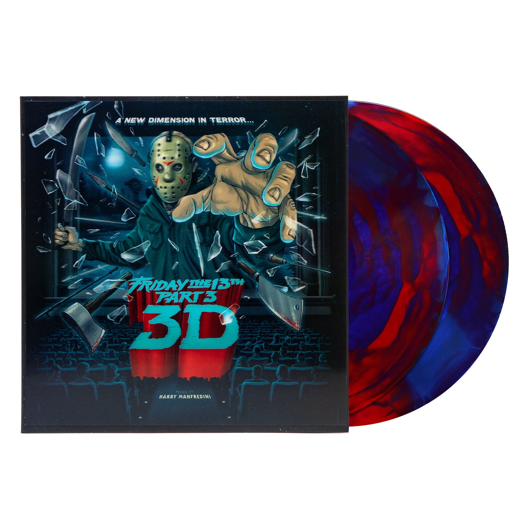Waxwork Friday 13th Part 3 vinyle double LP 3D