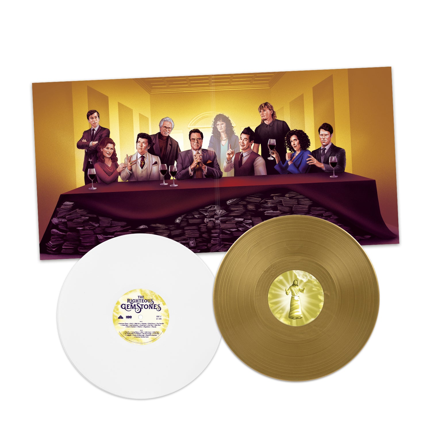 Waxwork Righteous Gemstones vinyle 2LP blanc or +7"