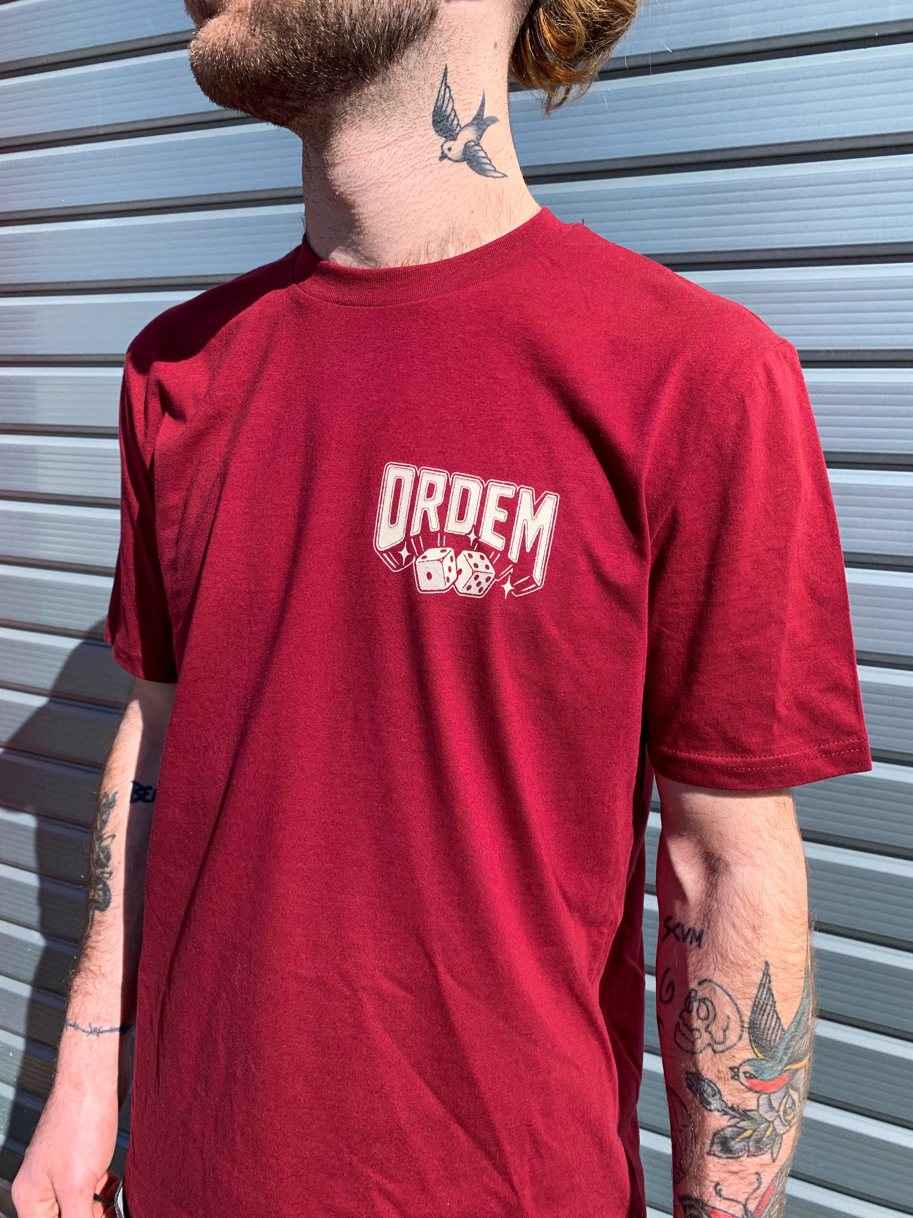 ORDEM Gambling Issues t-shirt bordeaux coton bio