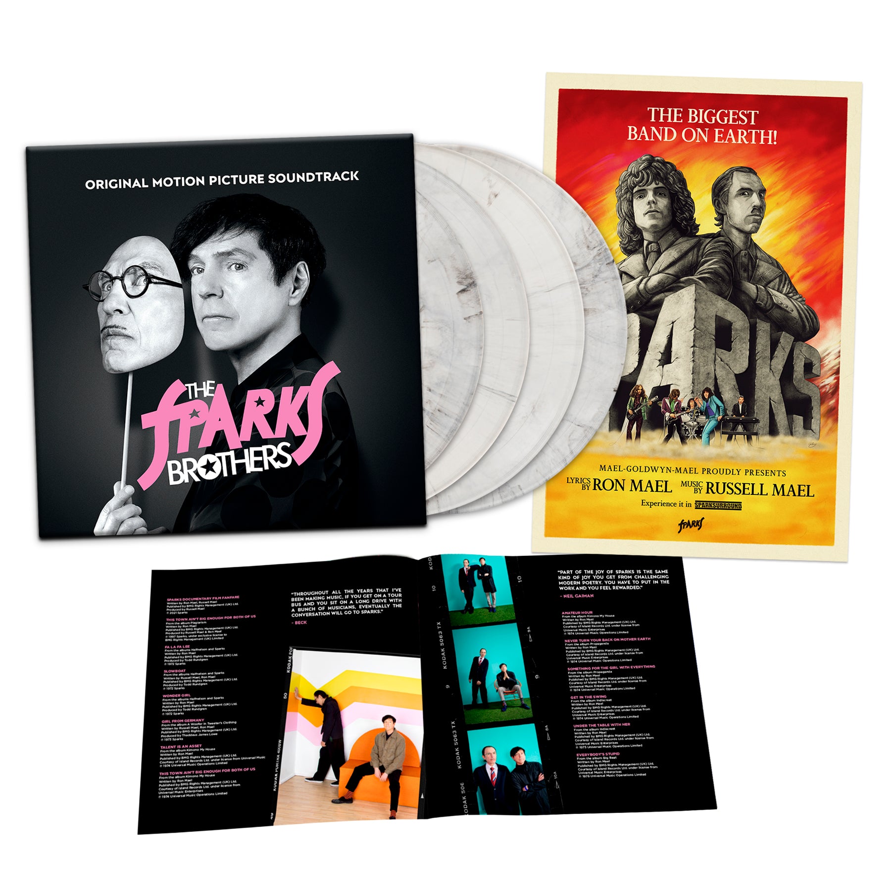 Waxwork Sparks Brothers vinyle 4LP marbré noir blanc