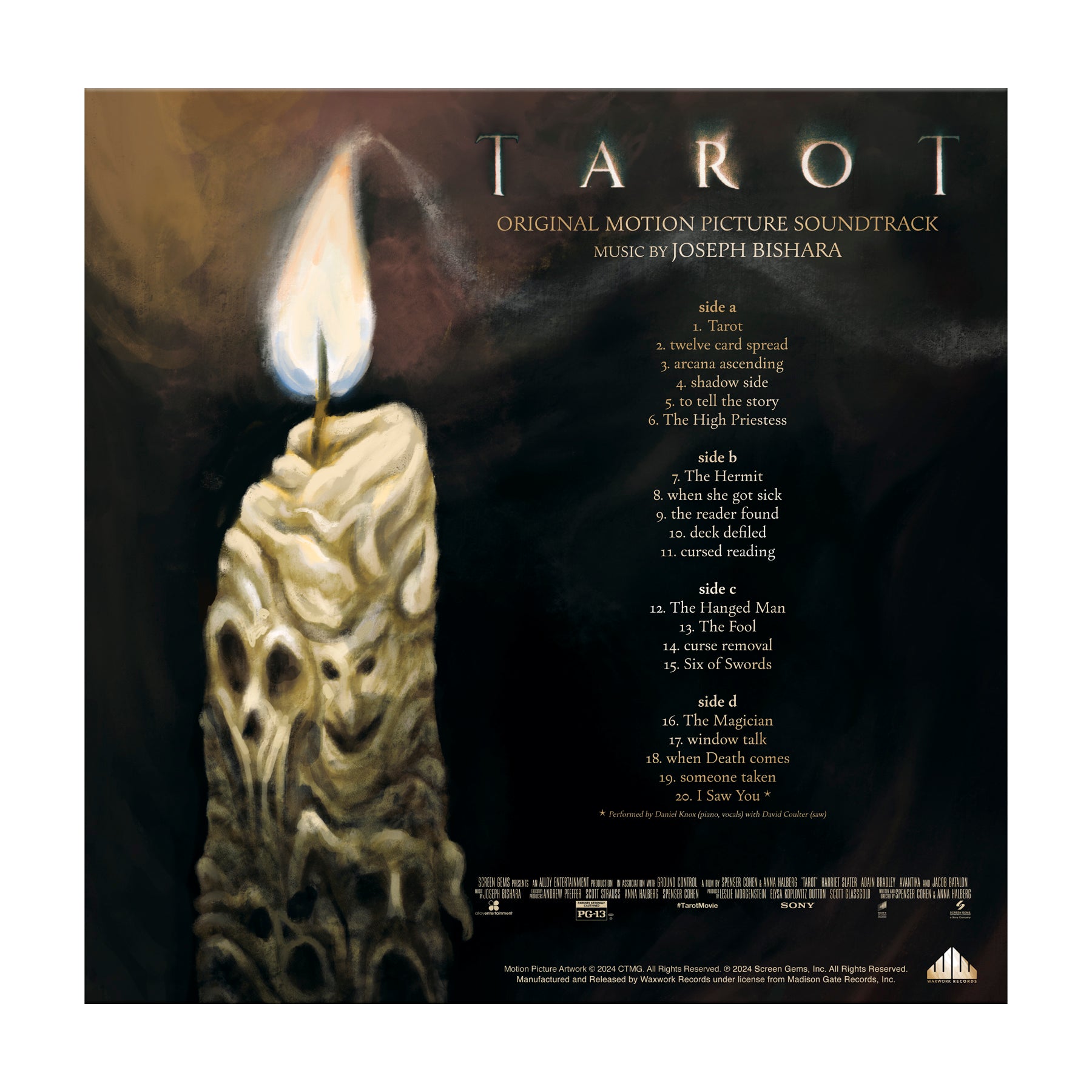 Waxwork Records Tarot vinyle 2LP 3 couleurs carte tarot