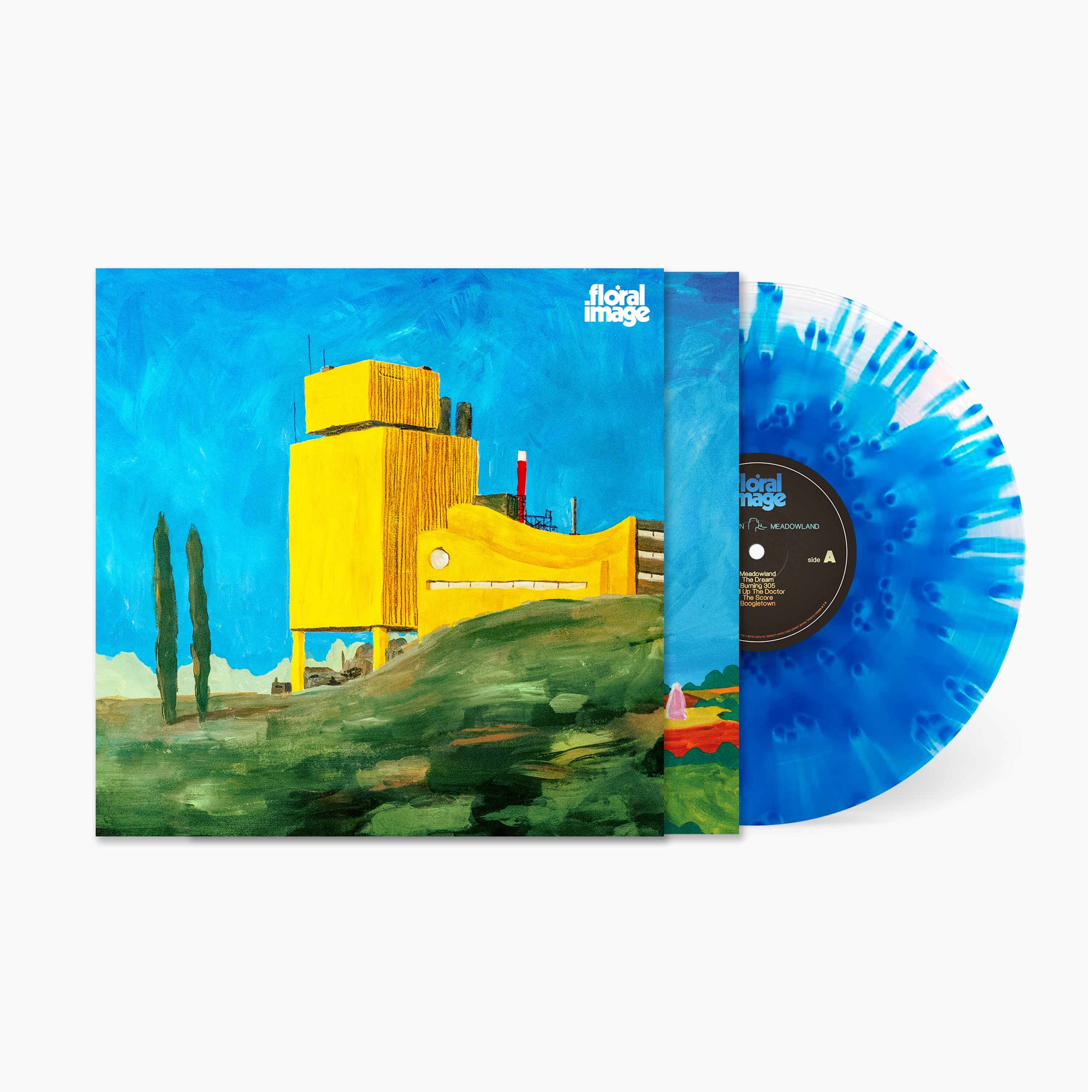 Floral Image Gone Down Meadowland vinyle rouge cerise