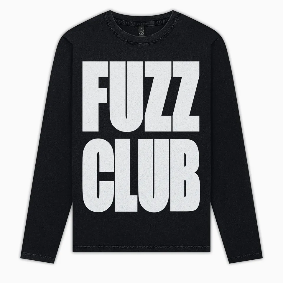 Fuzz Club Large Logo t-shirt manche longue noir blanc