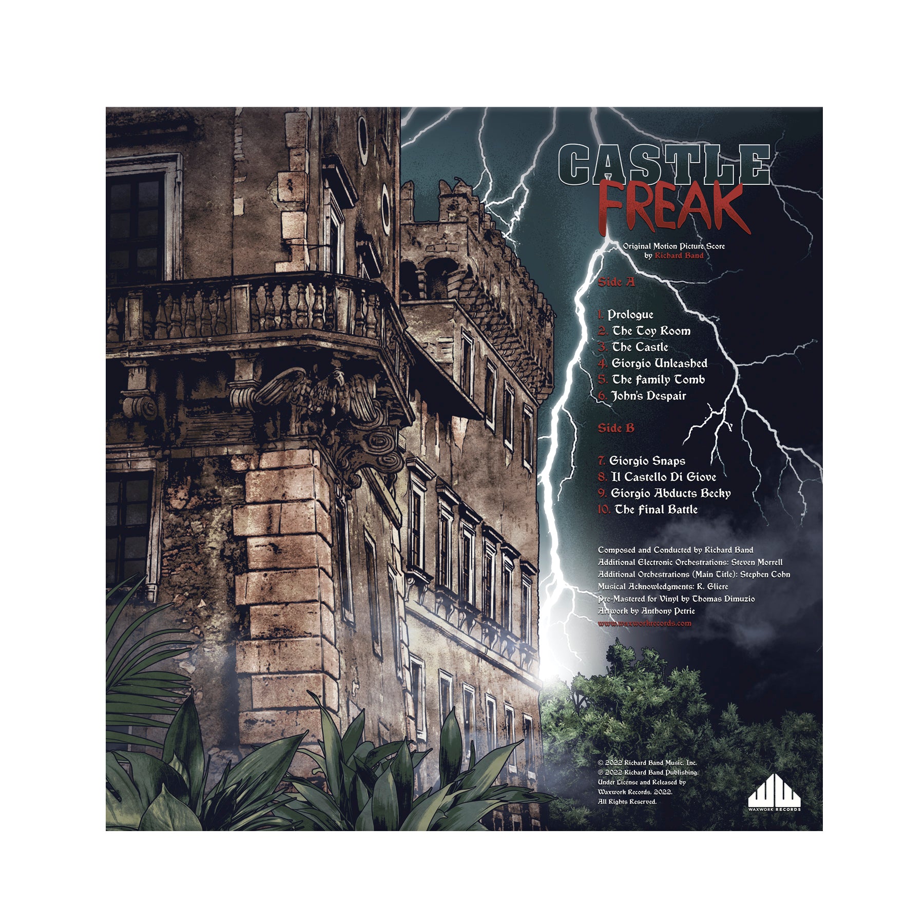Waxwork Records Castle Freak vinyle Dungeon Splatter