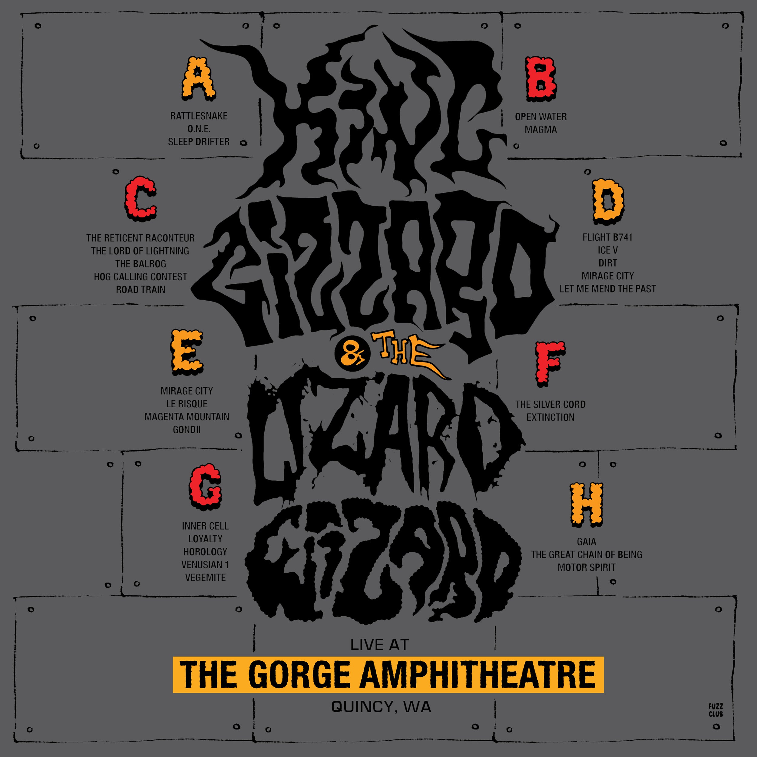 King Gizzard Live At The Gorge 24 coffret 4LP boxset live
