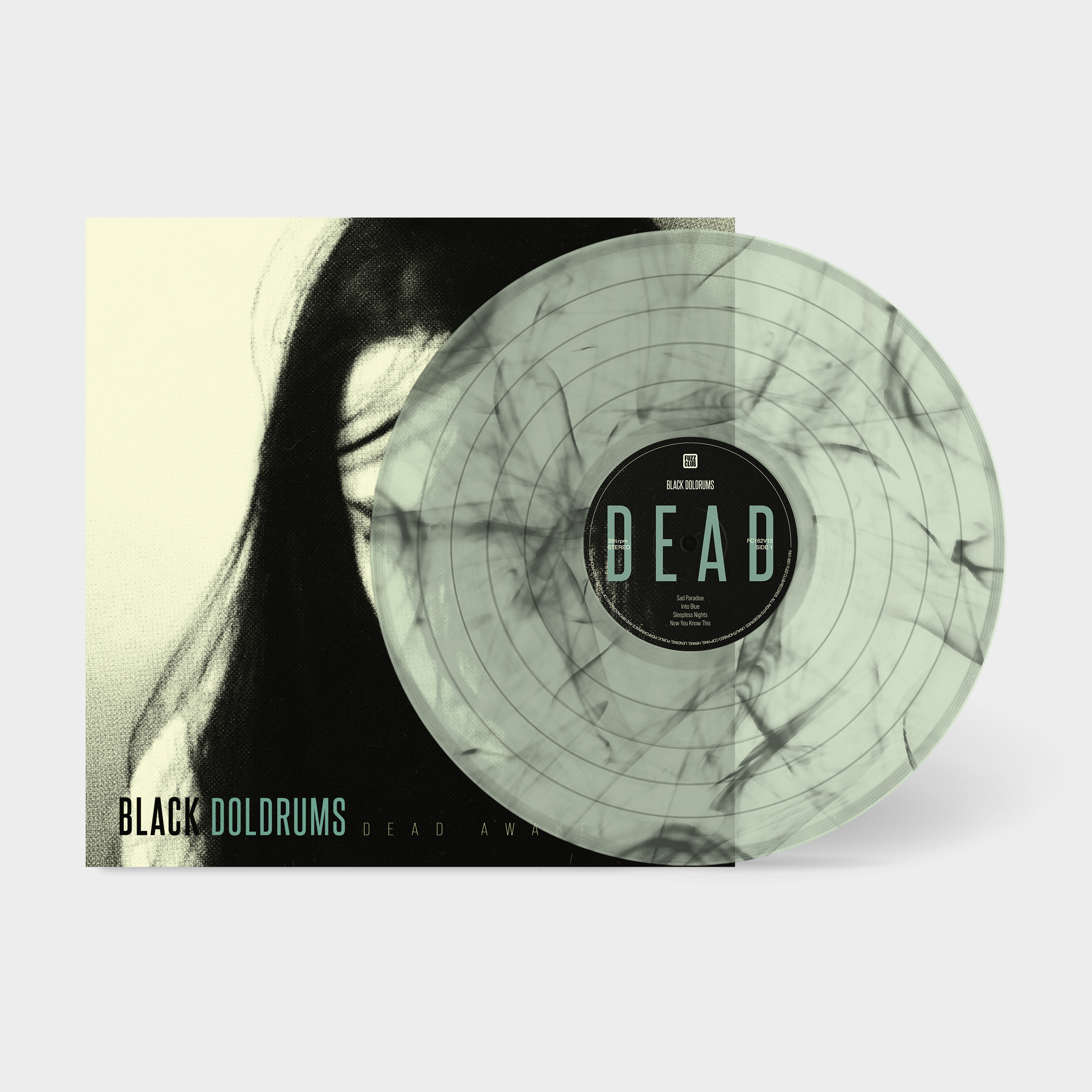 Fuzz Club Black Doldrums Dead Awake vinyle couleur fumée
