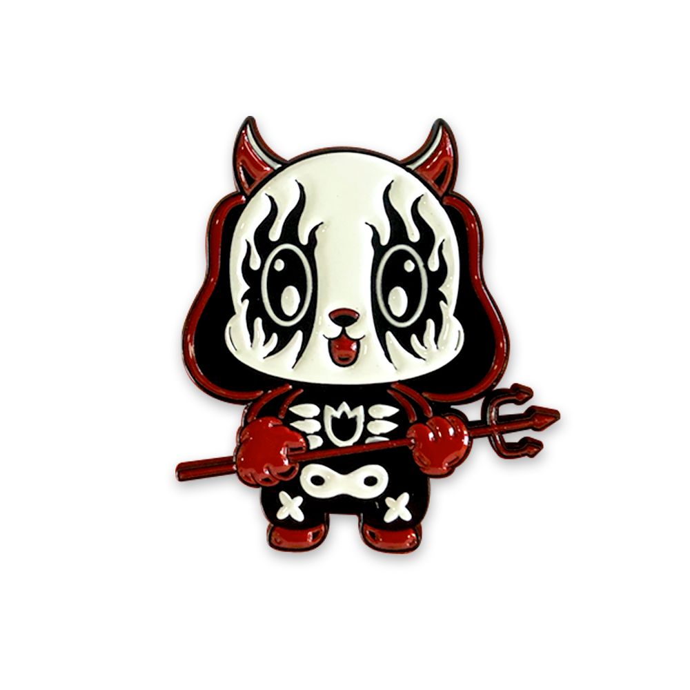 Demented Punk Kawaii Black Metal set 4 pins émail