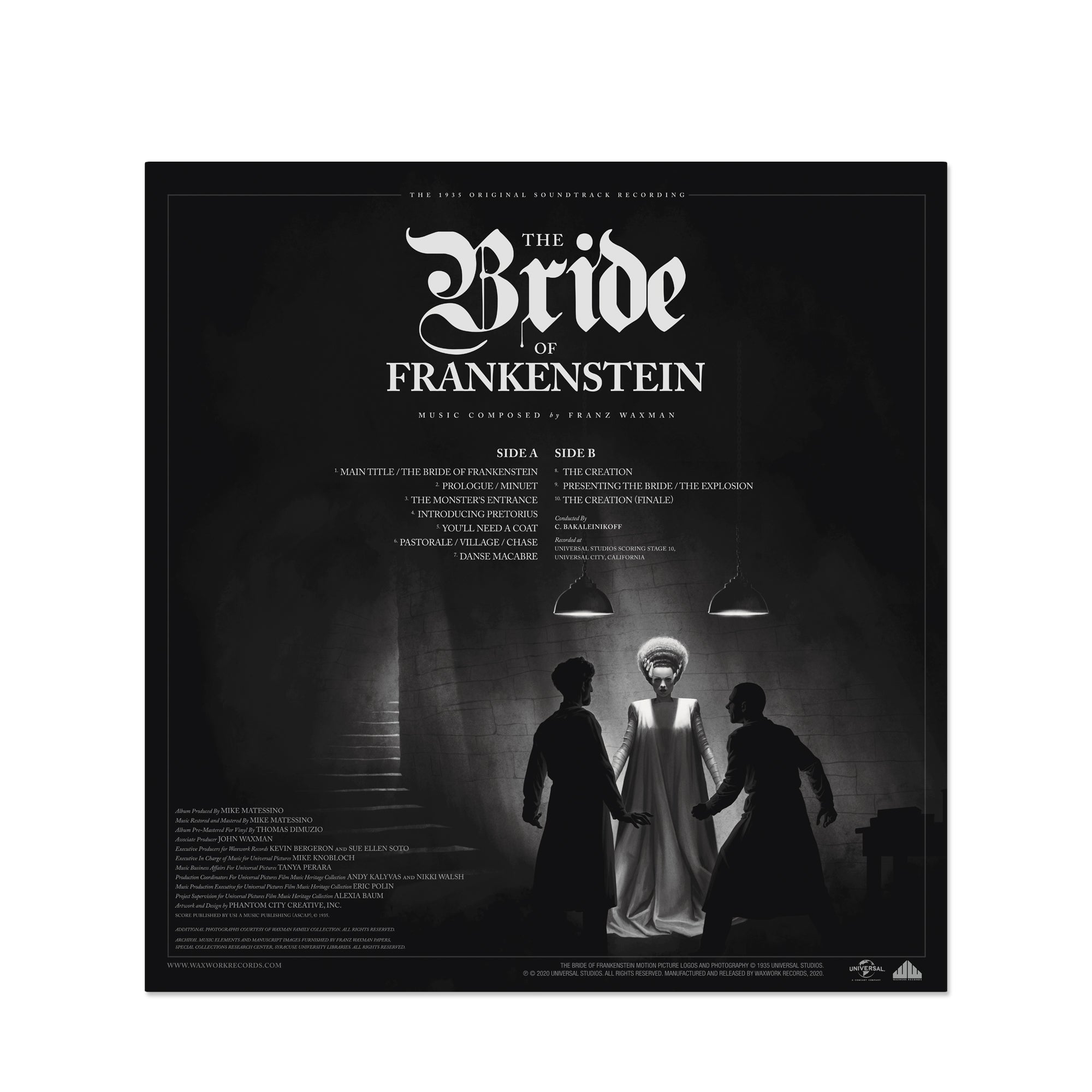 Waxwork Records Bride of Frankenstein vinyle BO remasterisée