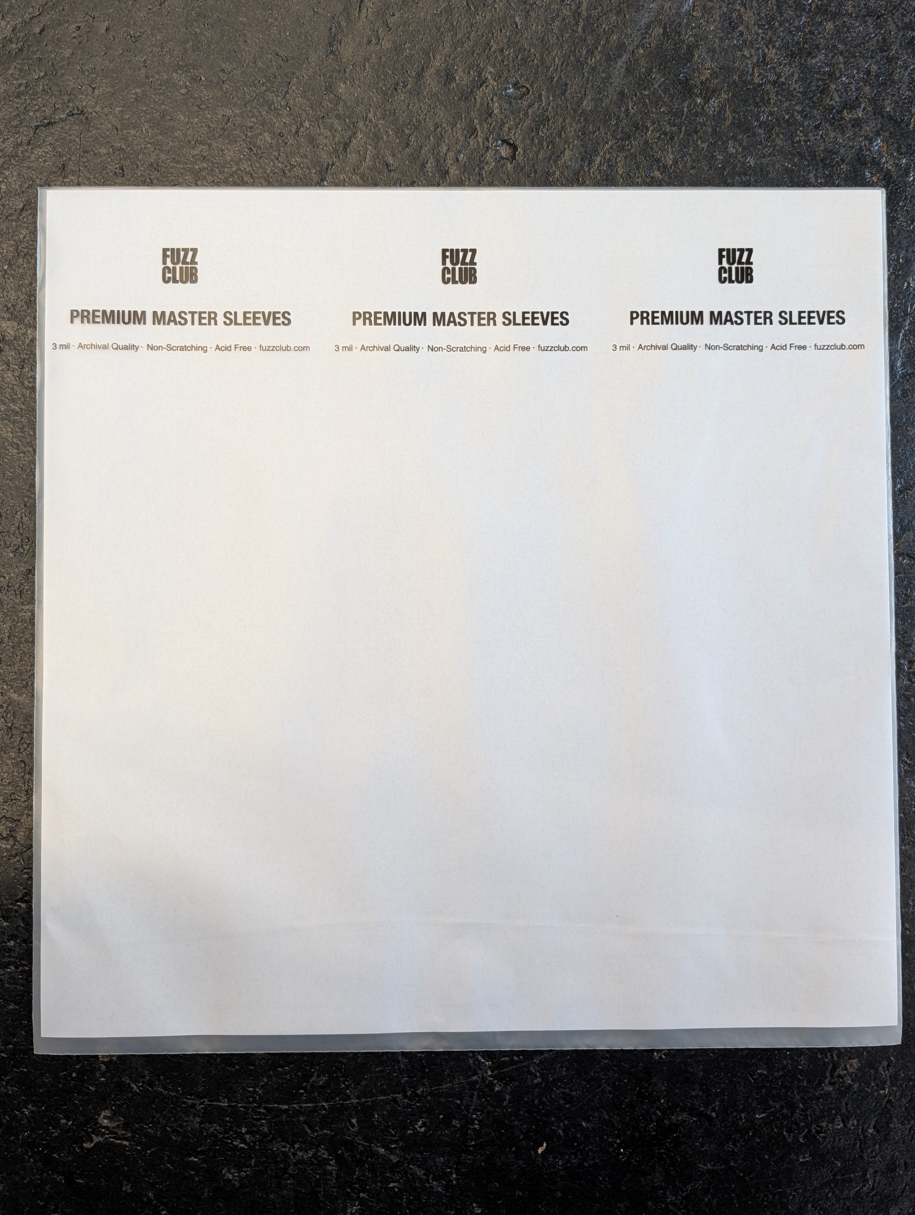 Fuzz Club Premium Inner Sleeves pochettes vinyle x25 archivage