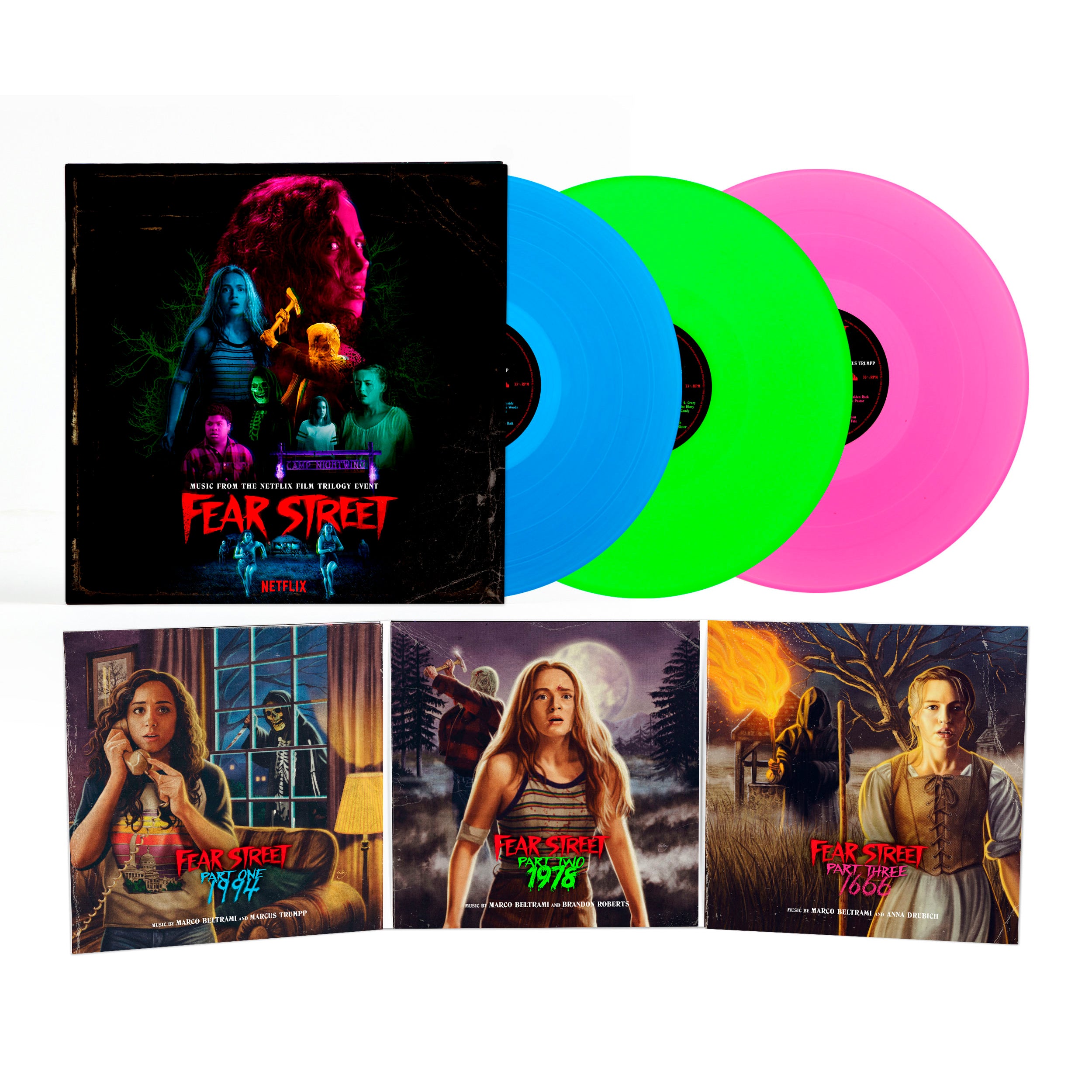 Waxwork Records Fear Street Parts 1-3 vinyle 3LP couleur BO