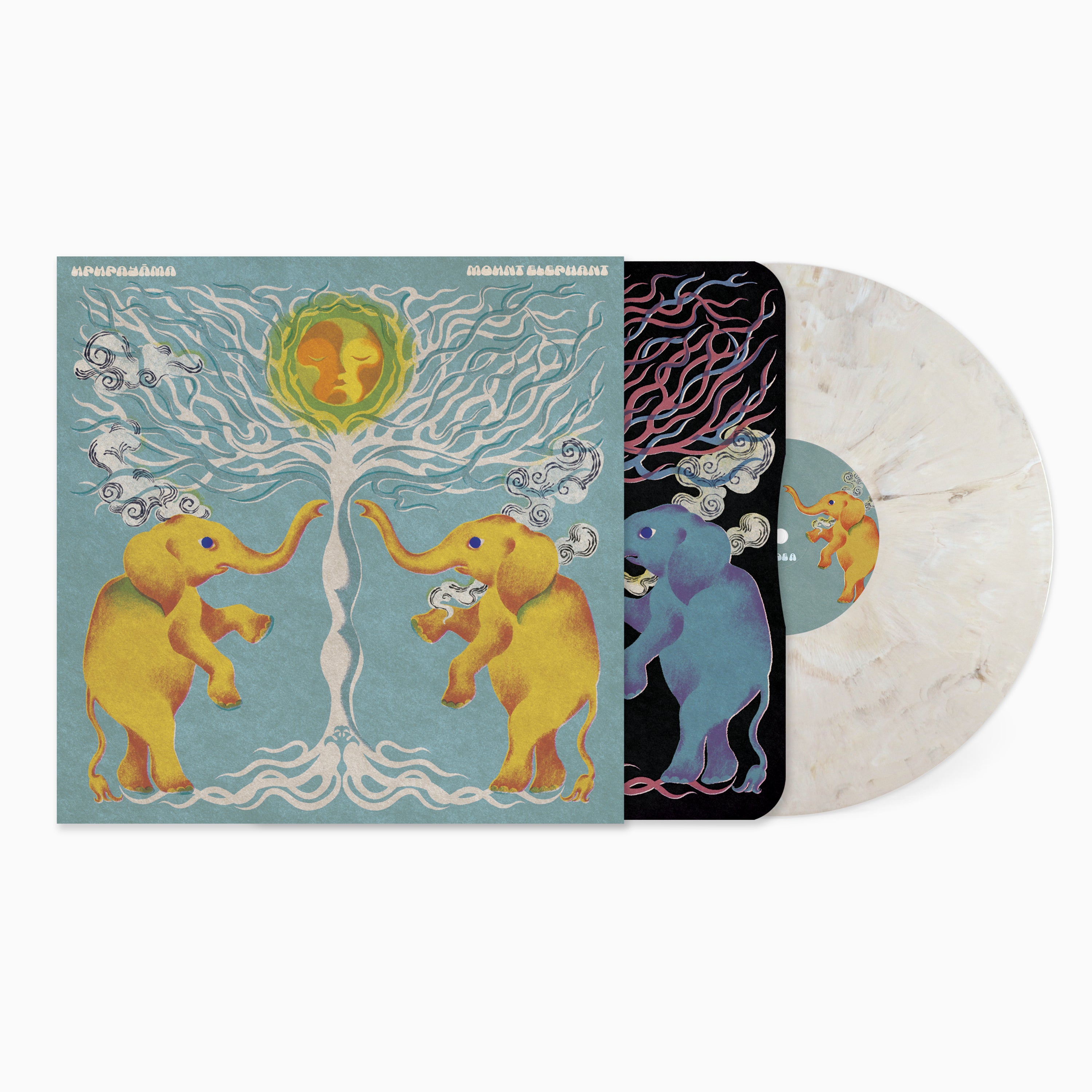 Upupayāma Mount Elephant vinyle blanc marbré psyché