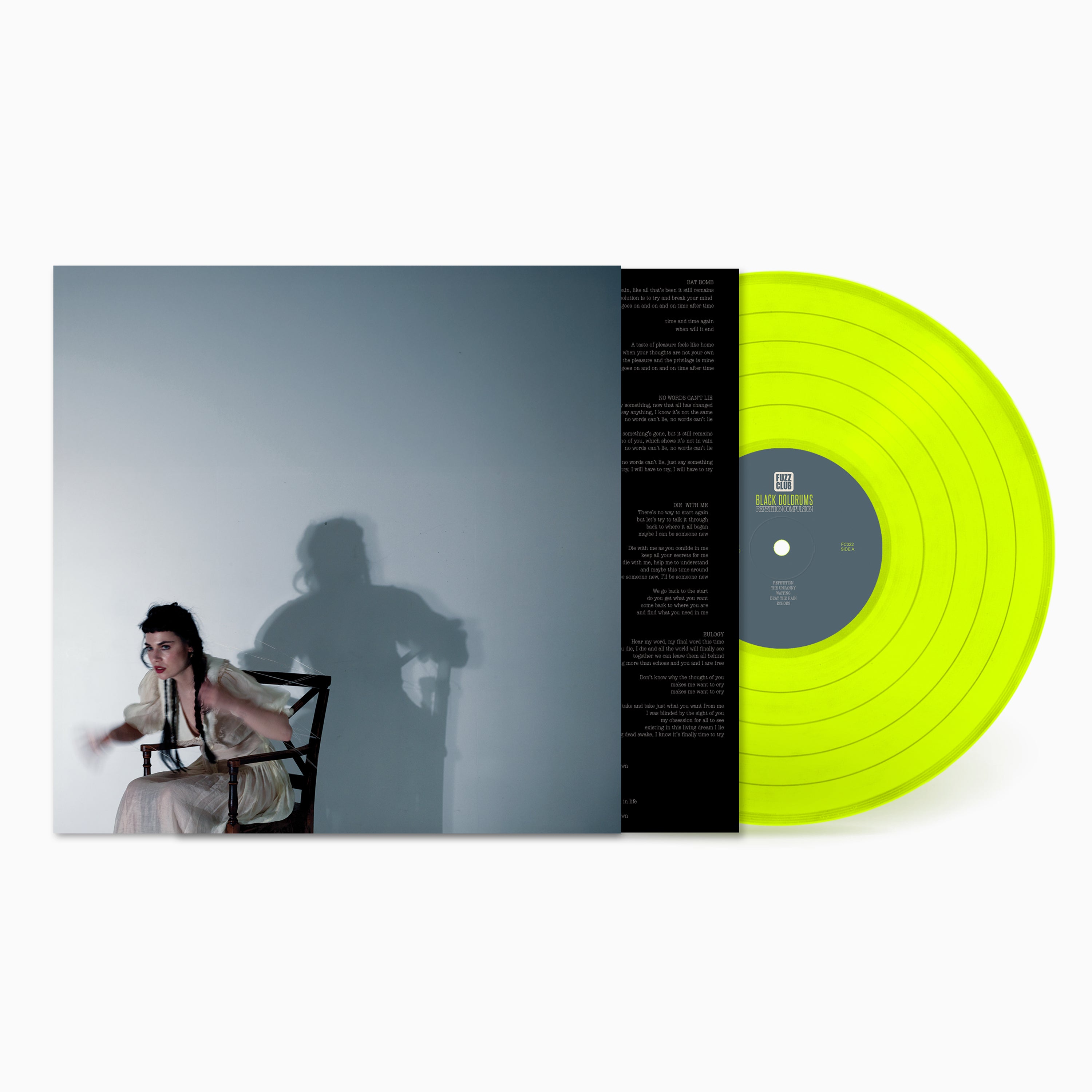 Black Doldrums Repetition Compulsion vinyle jaune néon