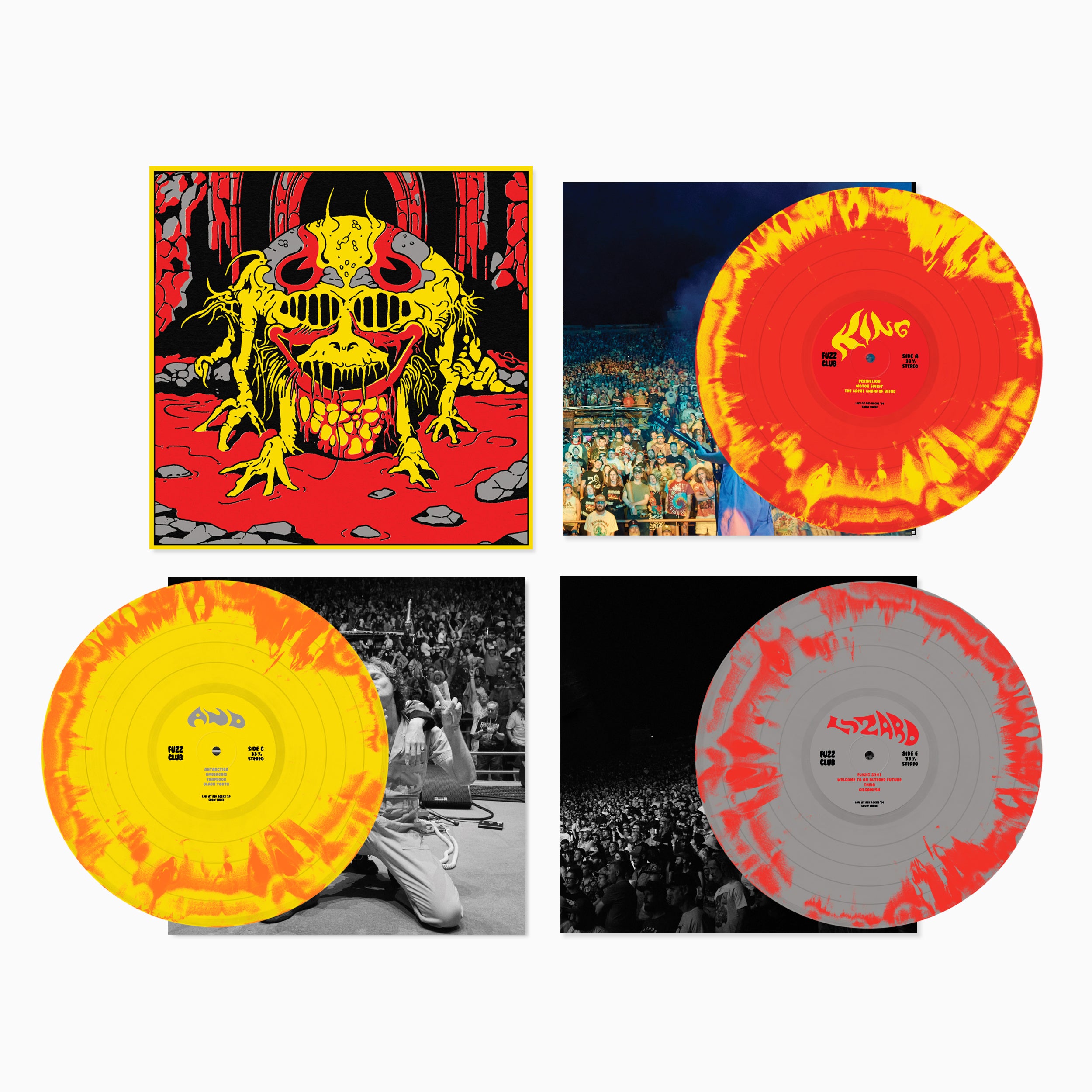 Fuzz Club King Gizzard Live Red Rocks '24 coffret 3 vinyles Show 1
