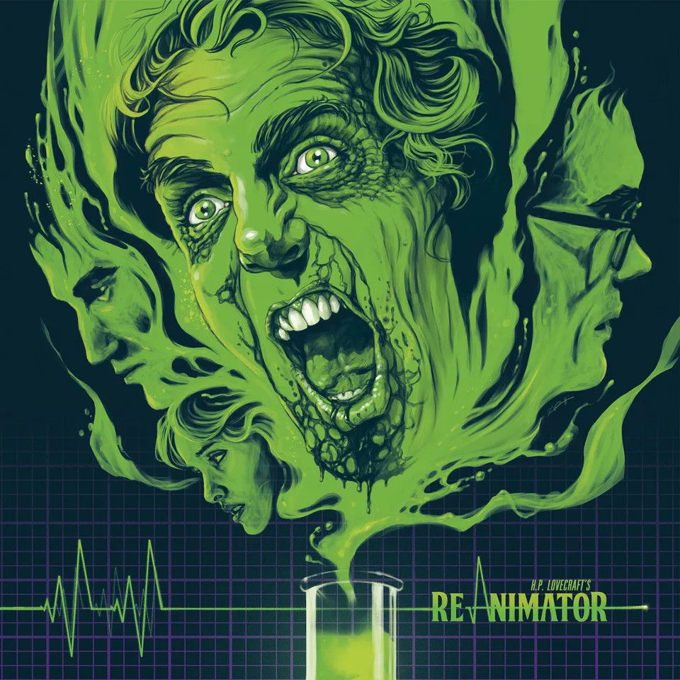 Waxwork Records Re-Animator vinyle vert noir swirl